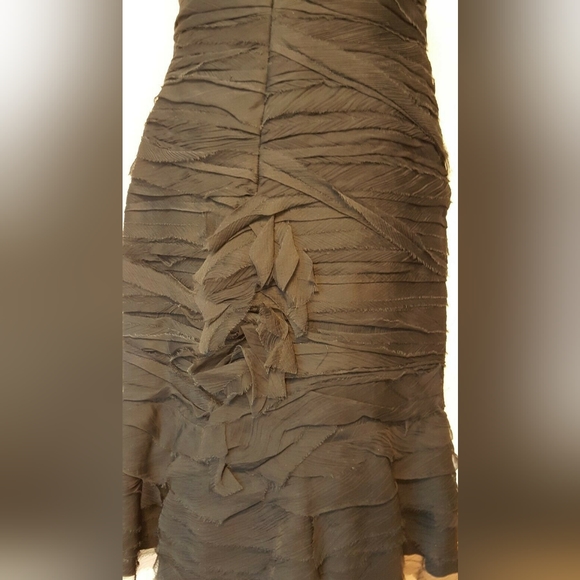 *$4,900 OSCAR DE LA RENTA STUNNING RUNWAY SILK BLACK RUFFLE DRESS GOWN US 4 - Picture 8 of 12